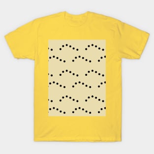 Wave, circles, patterned, pattern, decor, ornament, seamless,  repeat, geometric, line, minimalism, elegant, concise T-Shirt